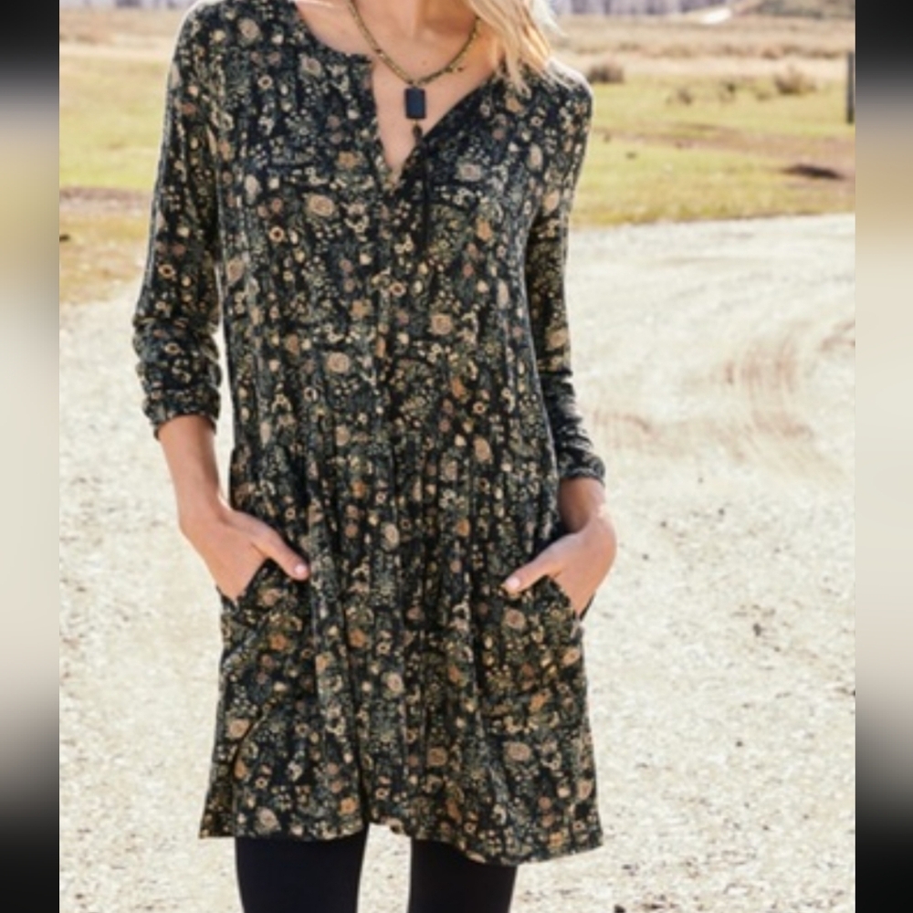 Peruvian Connection Pima Cotton Mini Dress Size Small